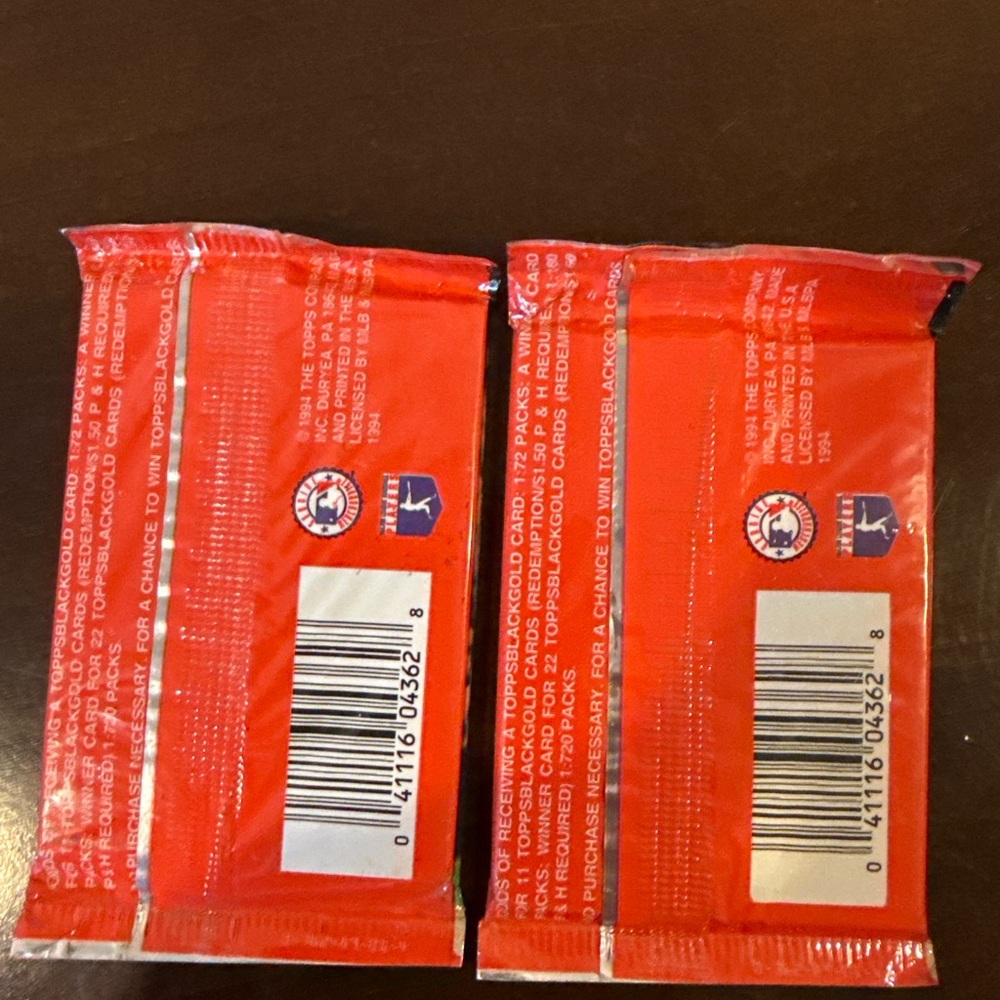 1994 Topps Series 1 Baseball Card Packs (2) - 12 Cards Each - Picture 2 of 4